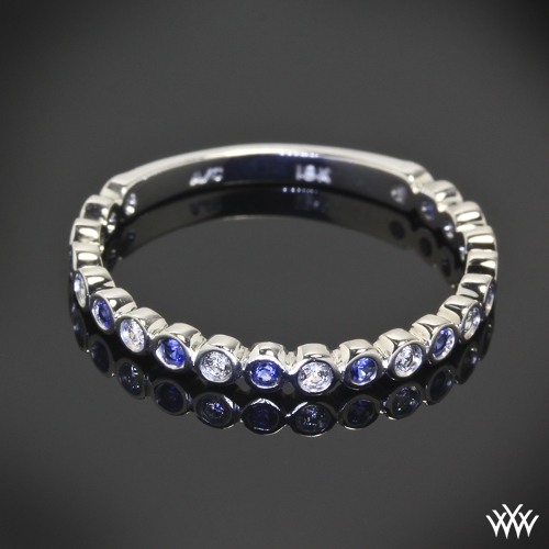 Danielle Jazz Bezel Diamond and Sapphire Right Hand Ring